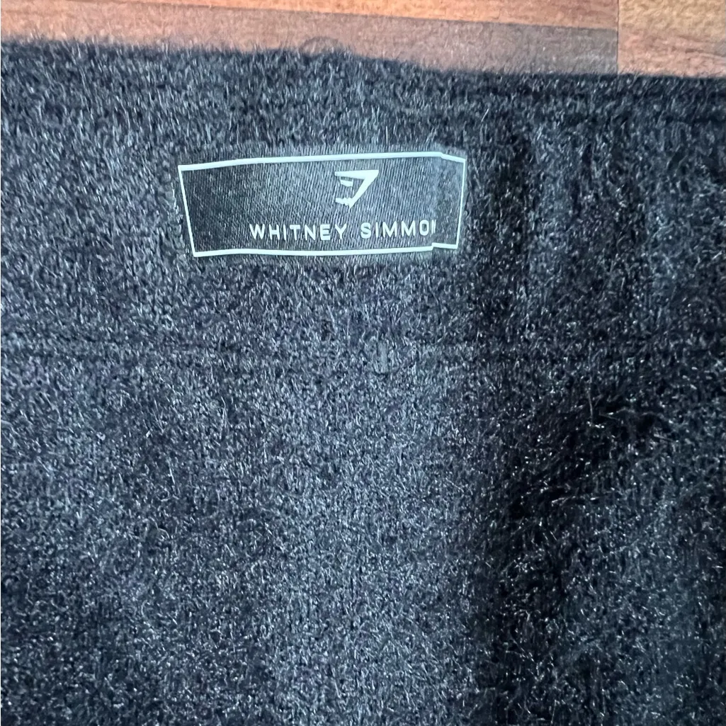 Gymshark x Whitney Simmons Fuzzy Lounge Shorts Black Size M - Image 5