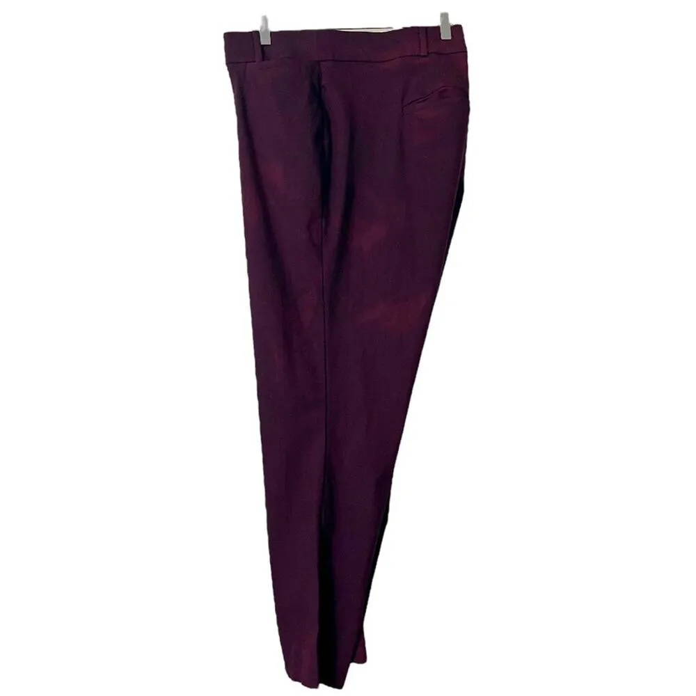 Lane Bryant Women’s Pants The Allie Ankle Slim Fit Burgundy Mid Rise Sz 24R Plus - Image 5