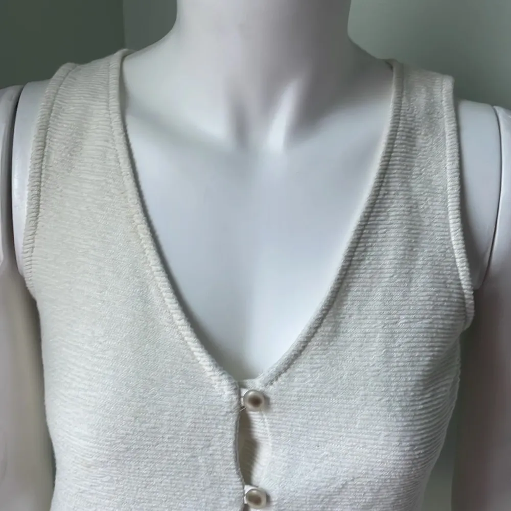 Madewell Texture & Thread Button-Front Tie Tank Top XS - Image 5