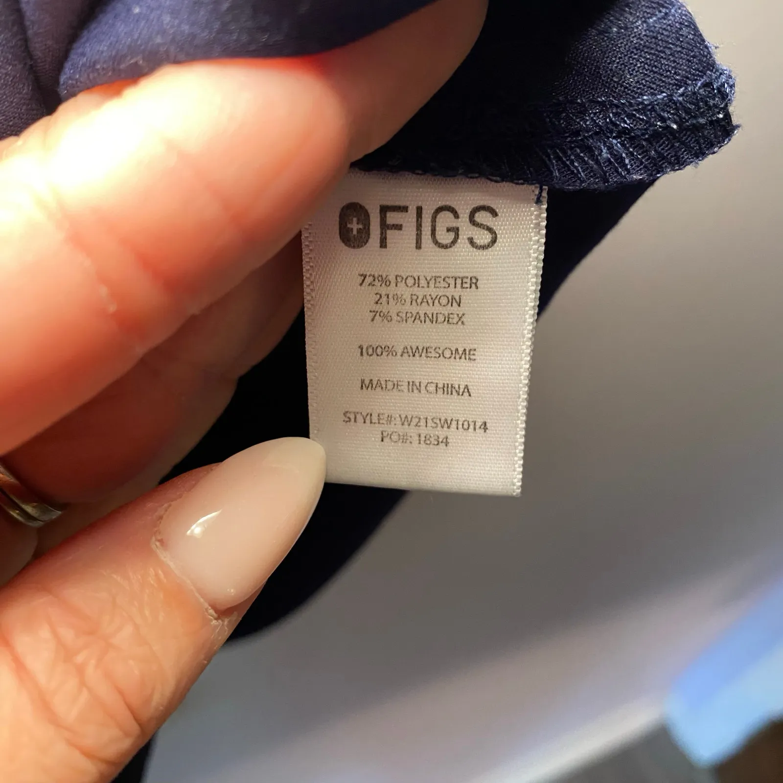 FIGS Navy Blue Masaya Full Zip Short Sleeve Scrub Top Women's size XS Nurse Dr - Image 11