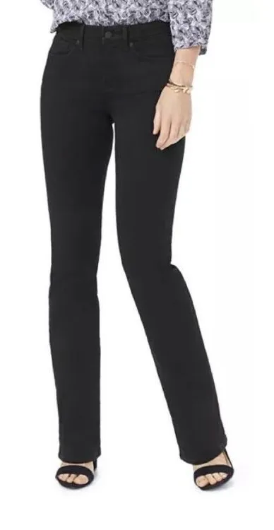 NYDJ Women's Barbara Bootcut Jeans Midrise Non Ripped Black Size 2 #761 - Image 1