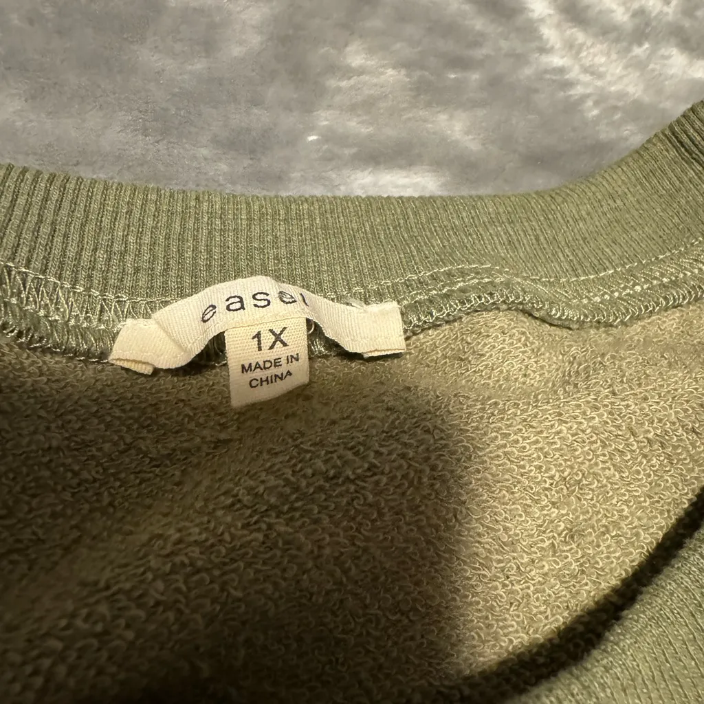 easel  Green Camo Women's Crewneck Sweater - Image 3