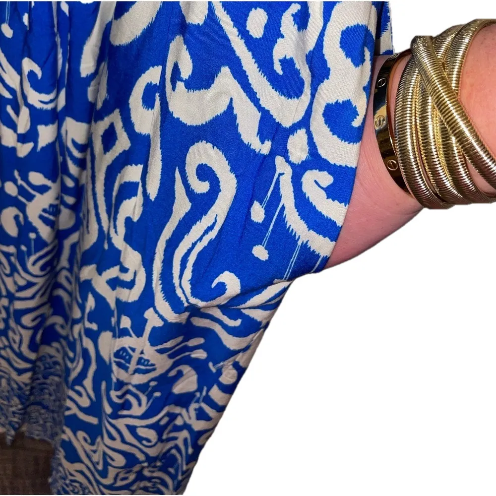 NWT ENTRO Midi Dress Women Small Airy Flowy Paisley Resort Coastal Beach Garden - Image 14