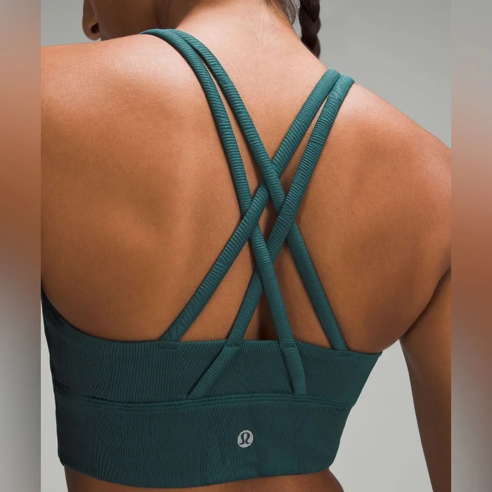 Lululemon  Energy Longline Ribbed Bra *Medium Support, B–D Cups - Storm Teal - Image 11