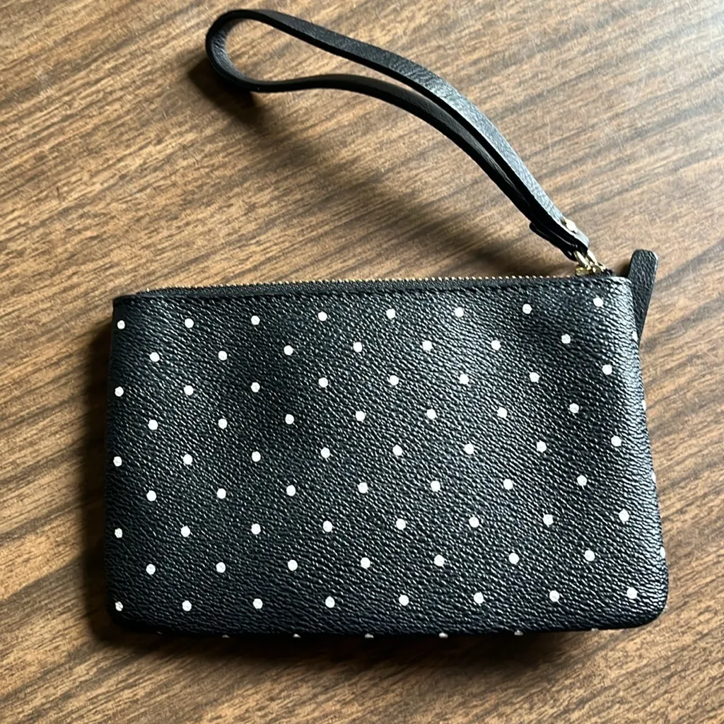 Kate Spade Black White Polka Dot Wristlet - Image 2