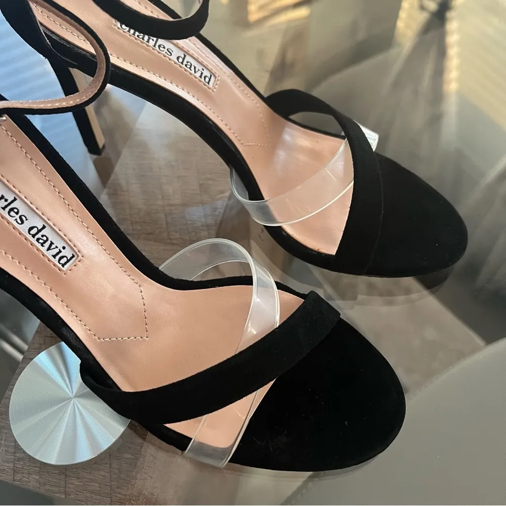 Charles David Leather Suede Pumps Sandals, Black Size 8 New w/o Box SOLD OUT! - Image 9