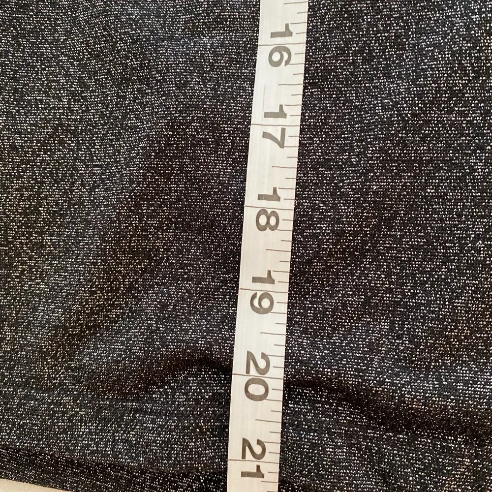 Karen Scott Metallic Black  Short Sleeve Black Pullover Top S - Image 3