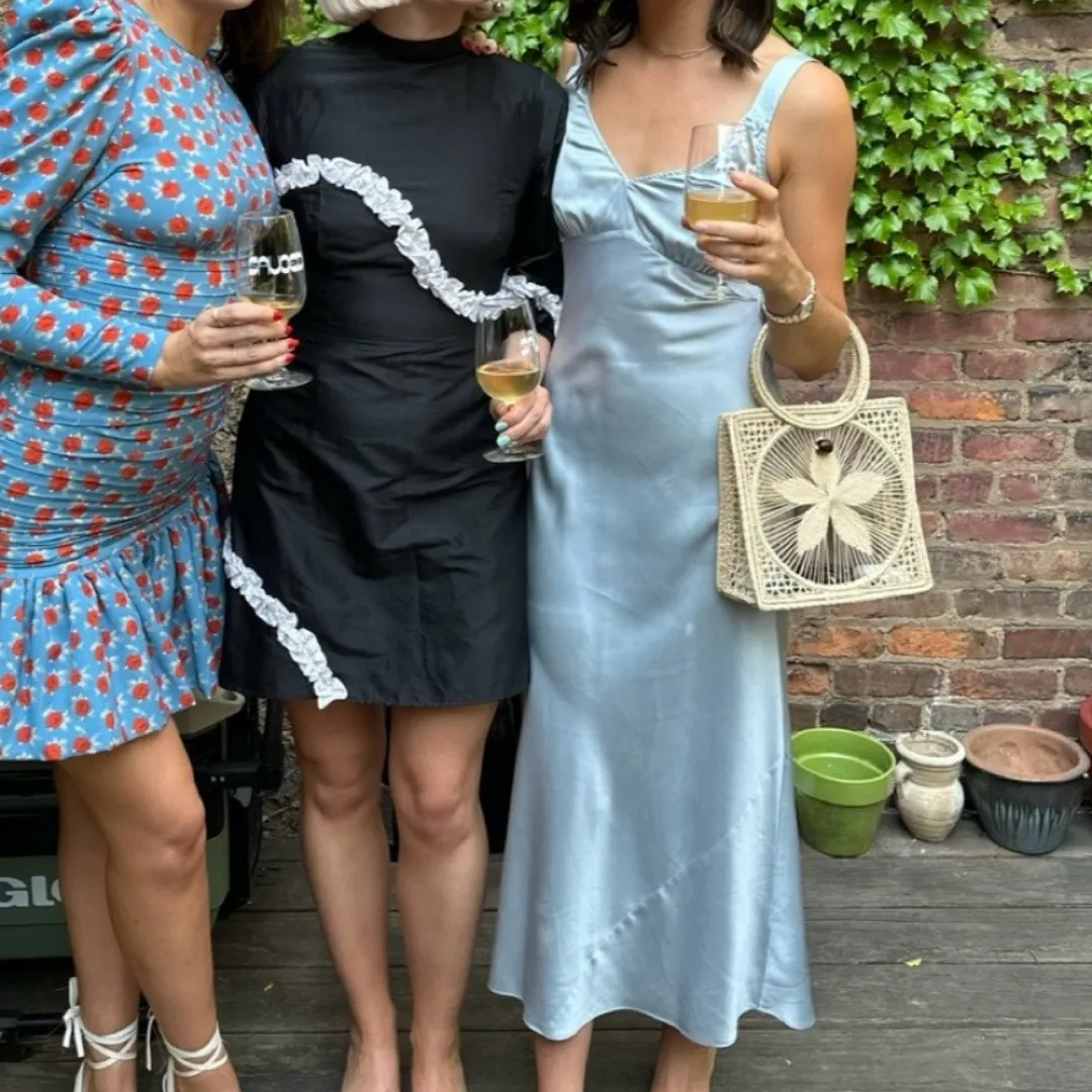 Reformation | Daytona 100% Silk Midi Slip Dress in‎ Mineral Blue - Image 6