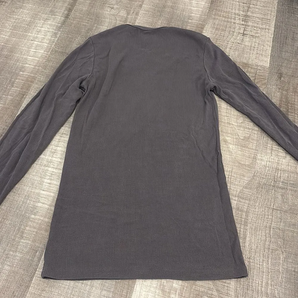 set active ribbed long sleeve top Gray Size L - Image 3