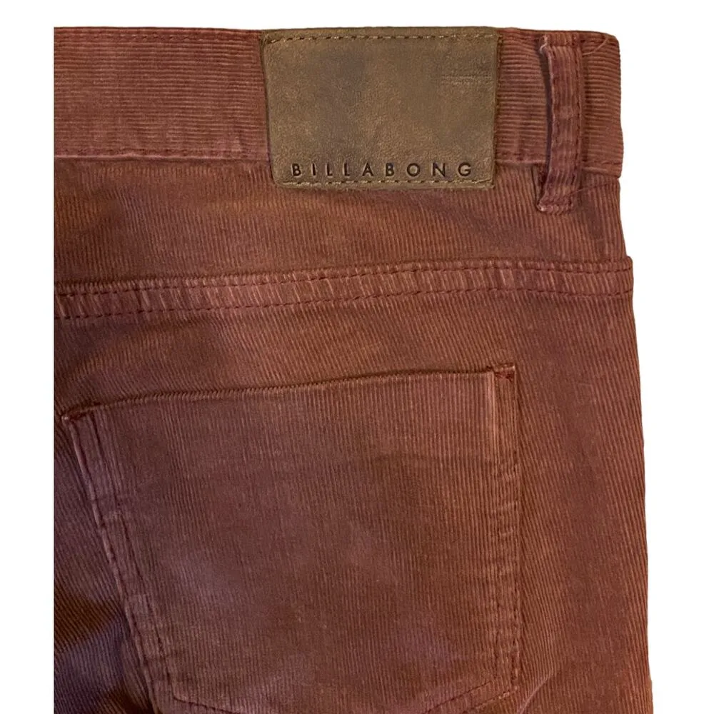 BILLABONG Supaslim Fit Spice Corduroy Soft Cotton Jeans Pants ~ Junior Women's 9 - Image 3