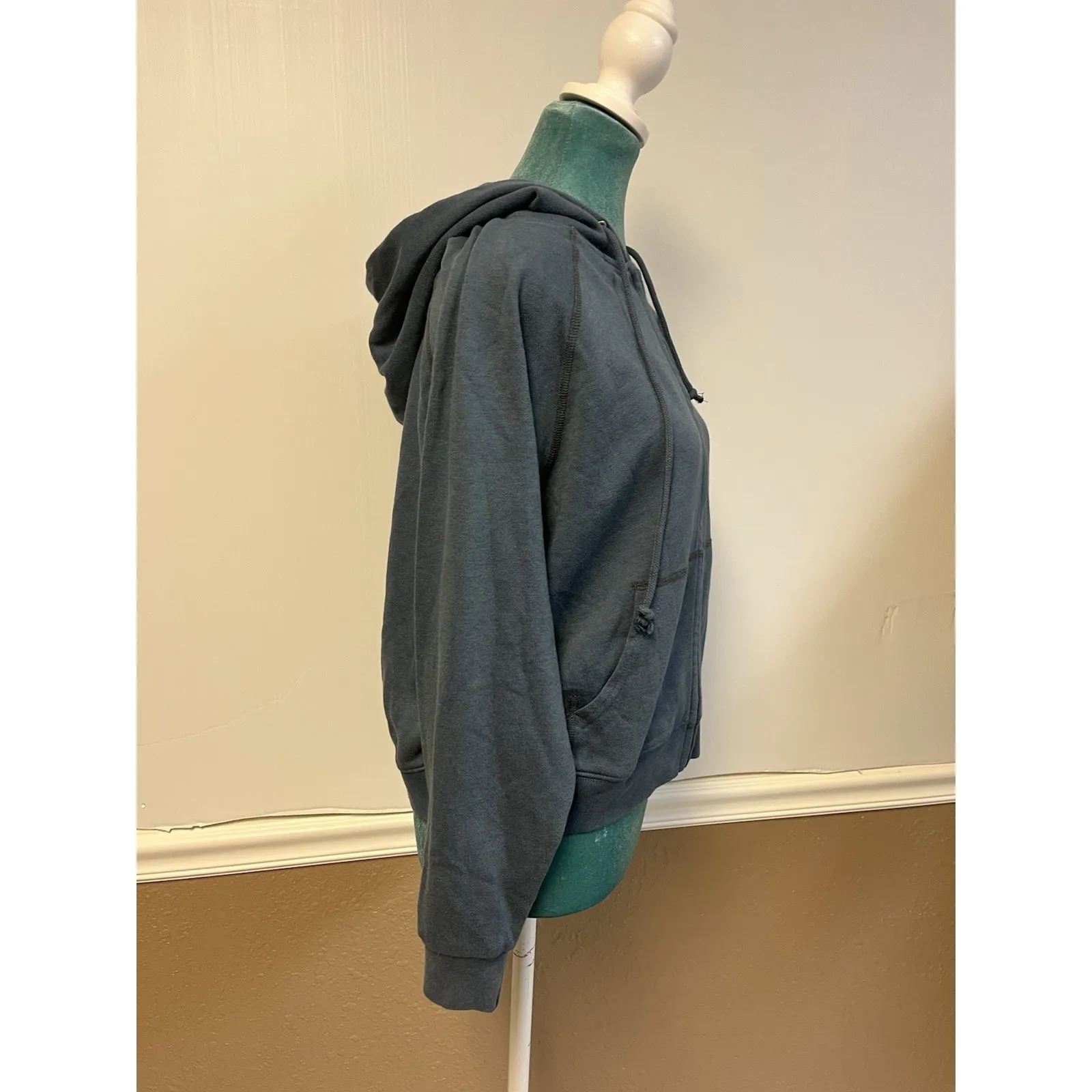 SKIMS Lightweight Fleece Zip Up Hoodie Blue "Paradise Valley" - Image 8