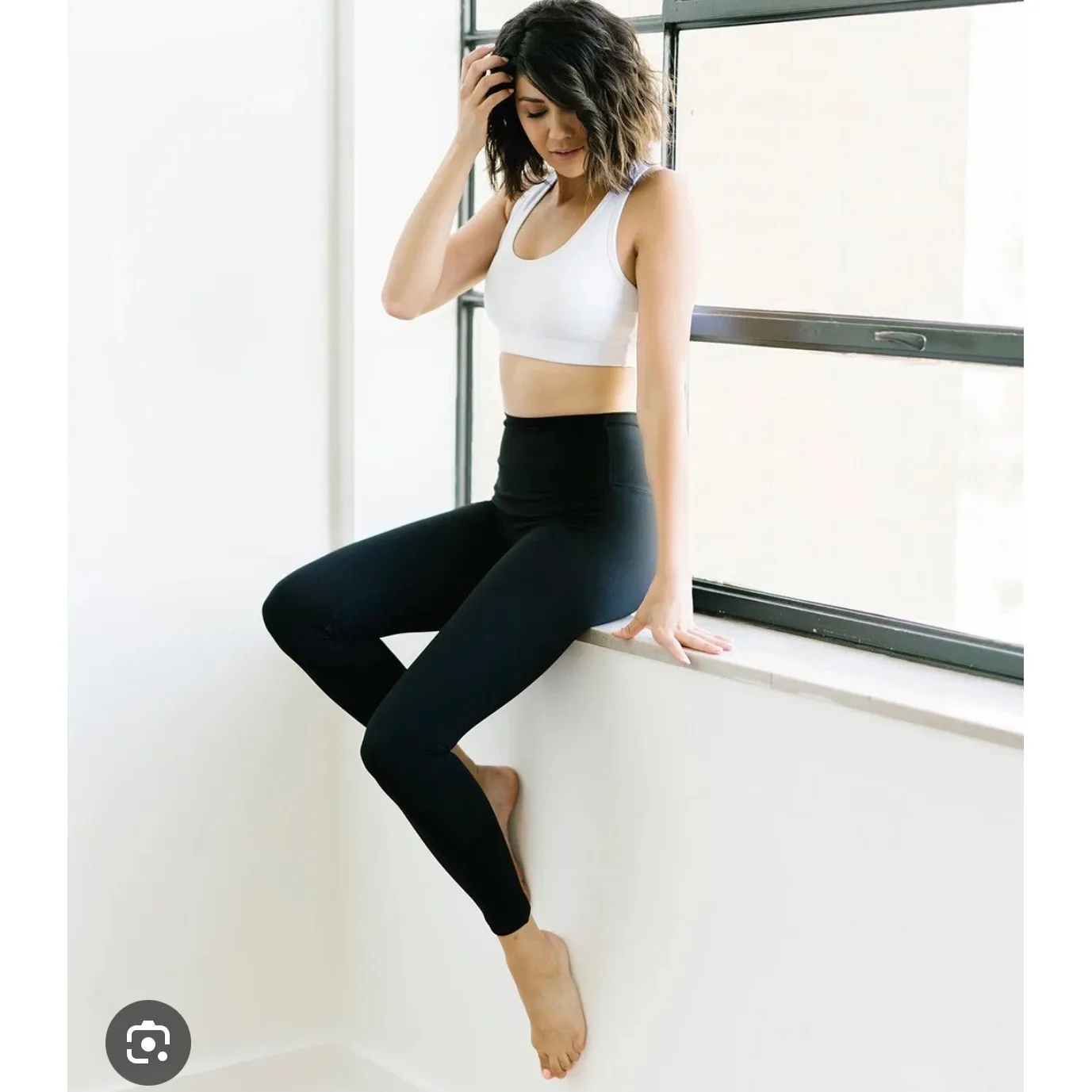 Zyia Active Brilliant Black High Waisted Activewear Leggings Size 12 - Image 2