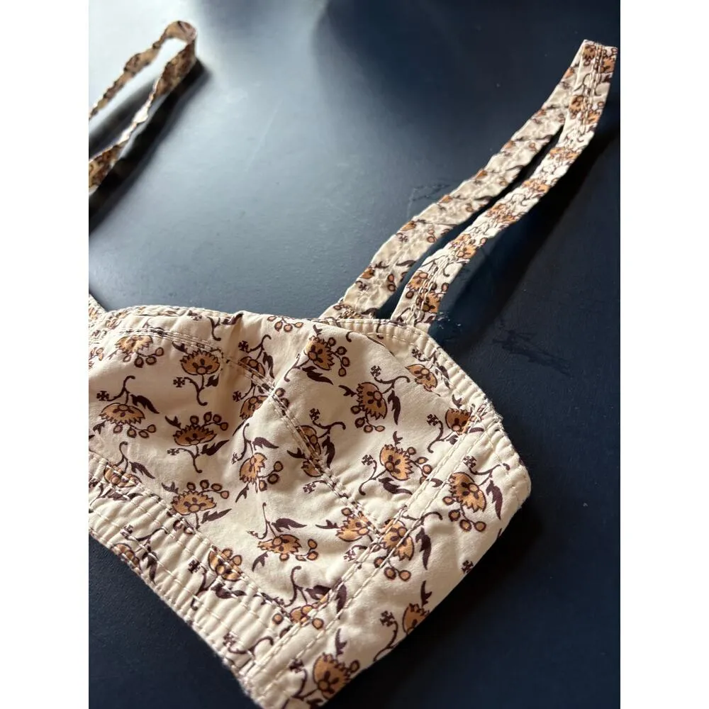 NWOT Tory Burch Floral Dandelion Peekaboo Bralette Bra Top Designer Beach Boho - Image 4