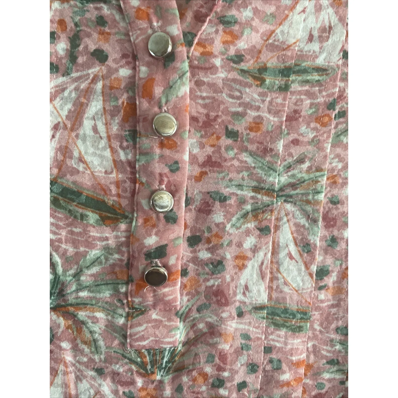 Casey Key Women's Petite Large Pink Ruffle Sailboat Top Short Sleeve Pintuck Size undefined - Image 5