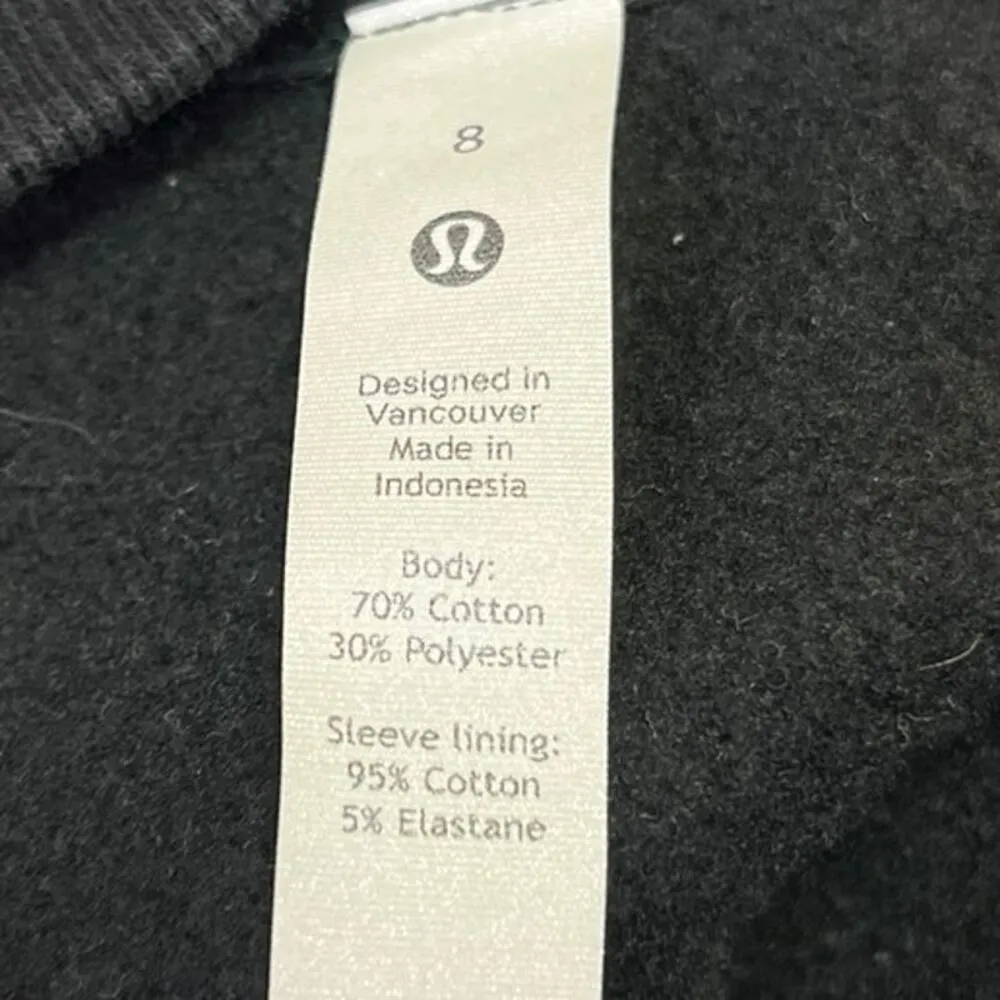 Lululemon Black Criss Cross Lace Up Sleeve Pullover Sweater Sweatshirt Top Sz 8 - Image 5