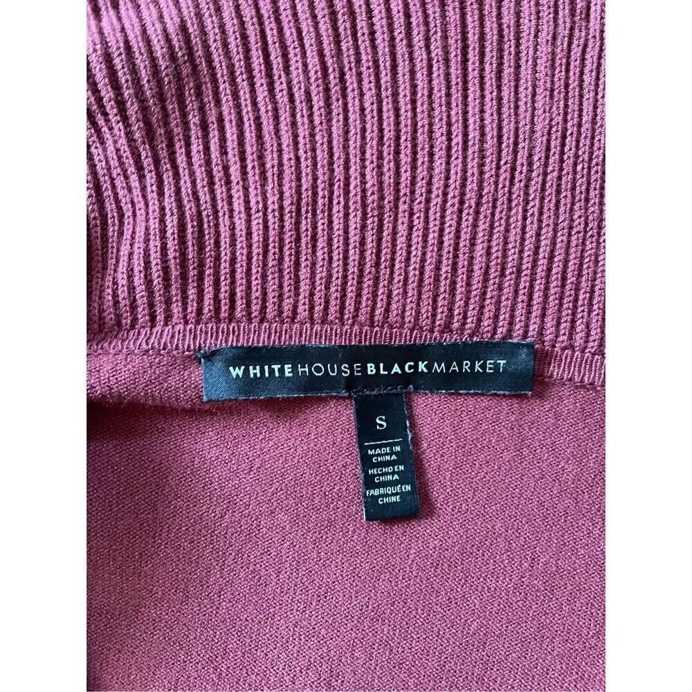 White House Black Market  Open Front cardigan. Burgundy - Image 4