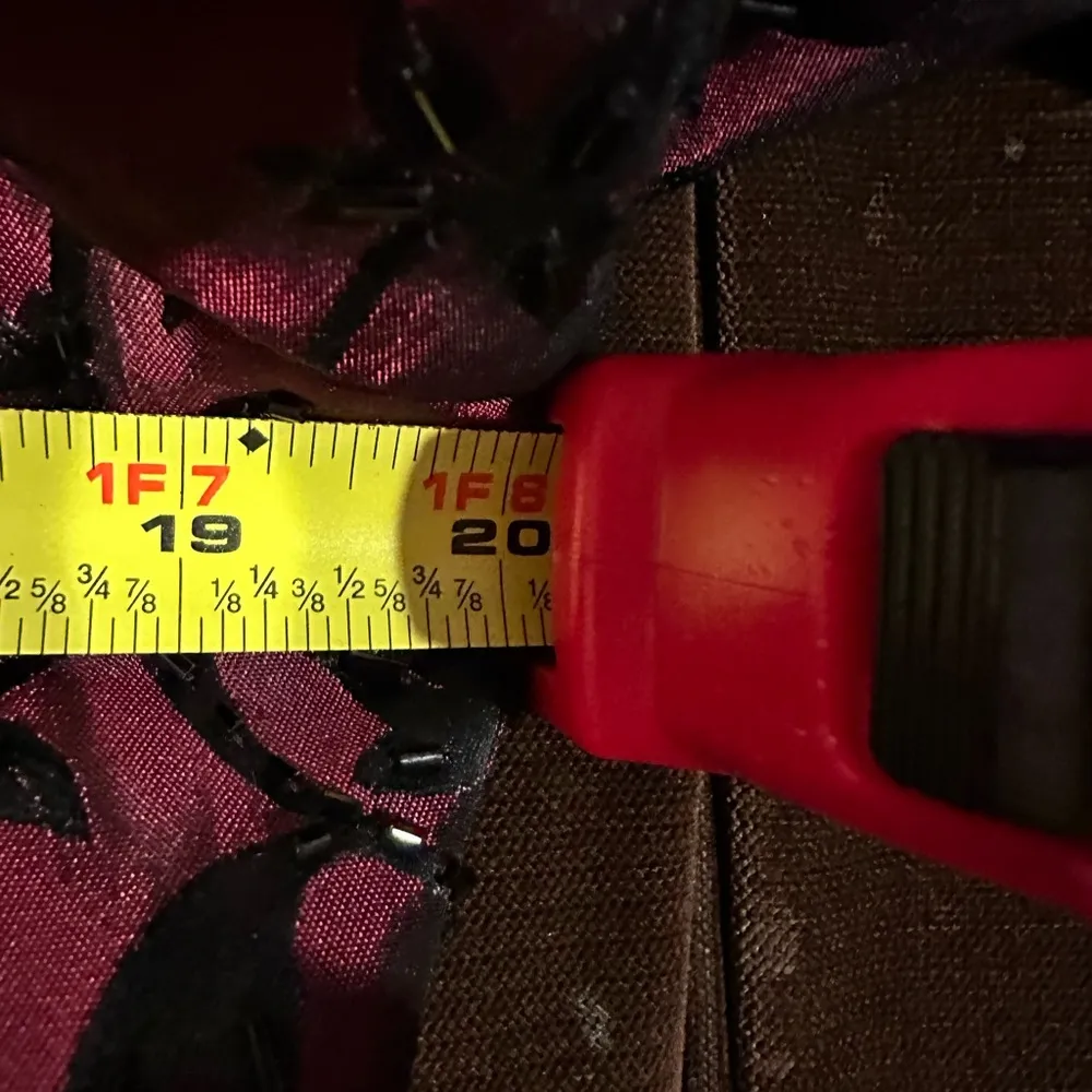 J.S Collections Metallic Burgundy & Black. Floral Beaded Design Blazer Sz 12P. - Image 11