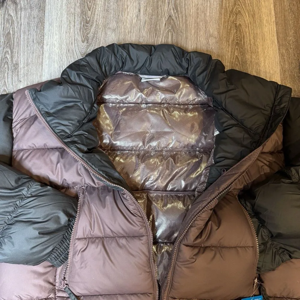 Columbia Pike Lake II Cropped Omni-Heat Puffer Jacket Women's Size-2XL Basalt - Image 3