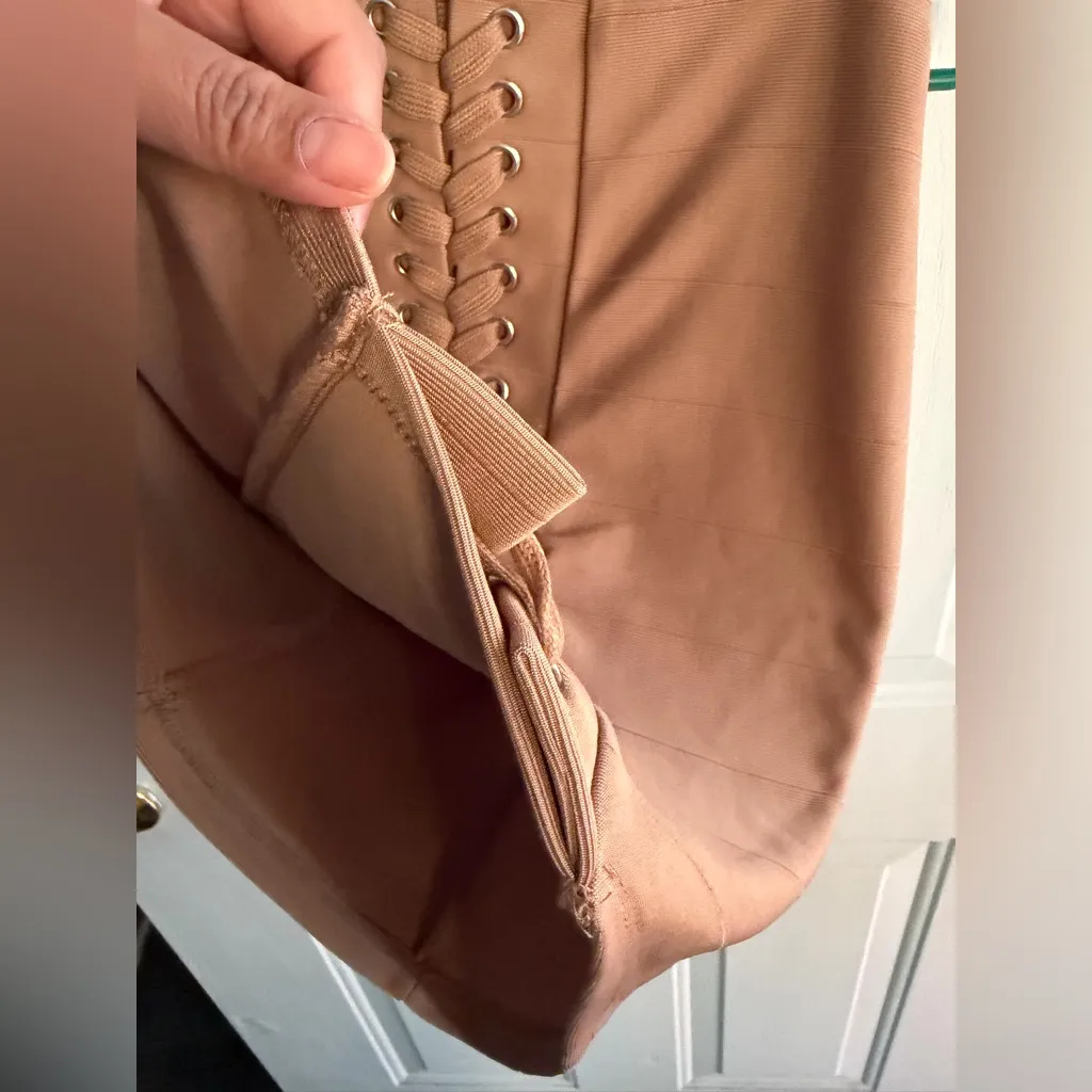 HAUTE MONDE Skirt Corset Bandage Bodycon Camel Beige,
Size Medium - Image 5