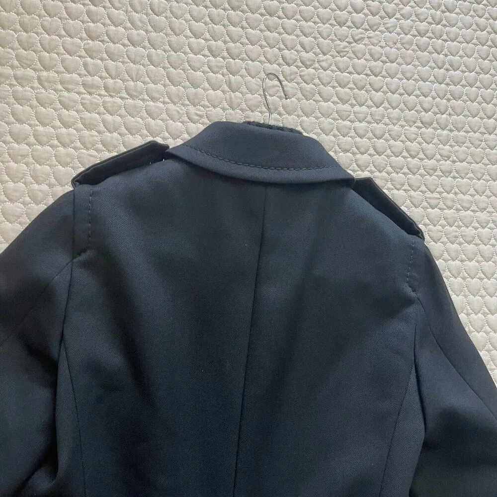 Moschino Womens Black Wool blend Front Button Peacoat Size 40 - Image 12