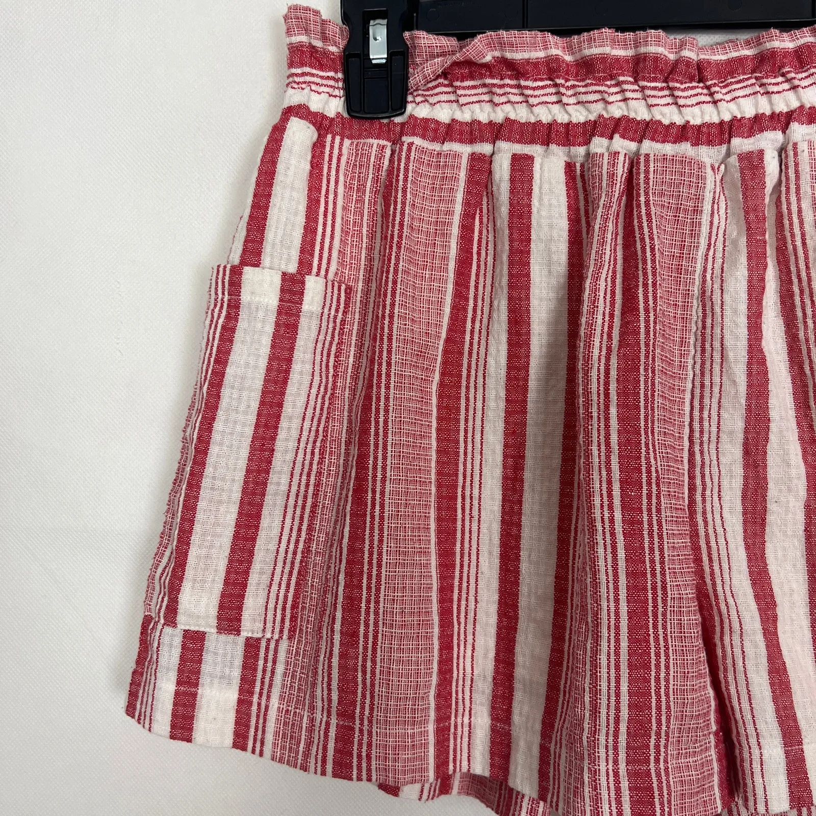 Favlux High Rise Striped Cotton Shorts Size Large - Image 3