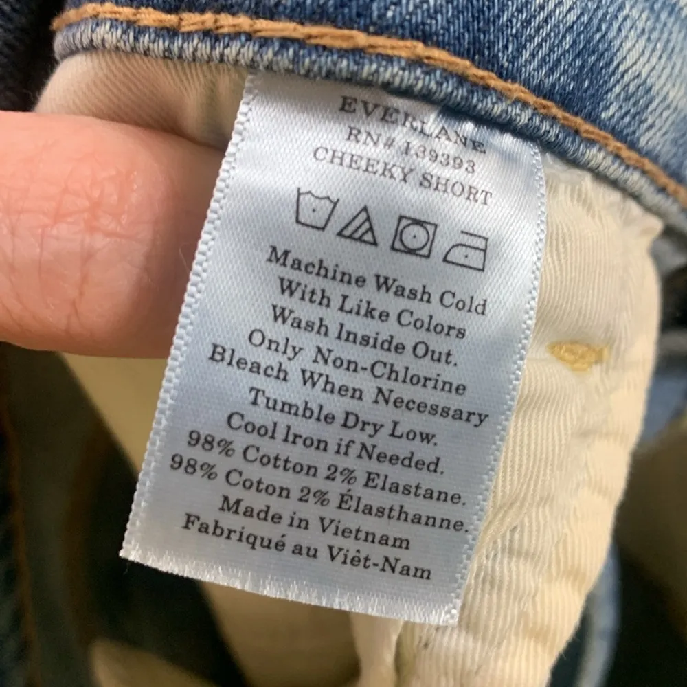 Everlane Cheeky Short Cutoff Denim Jean Shorts - Image 3