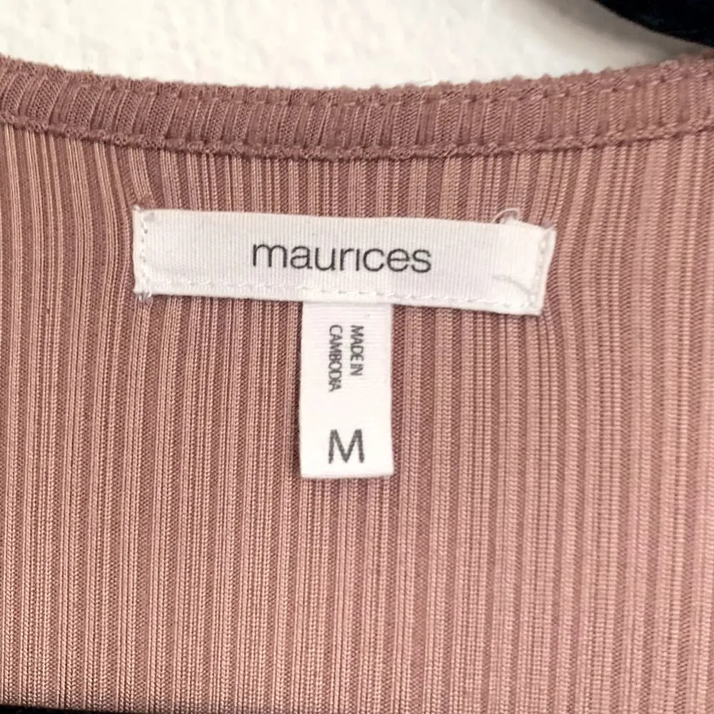Maurices Ribbed Long Sleeve Duster Cardigan in Pink - Image 5