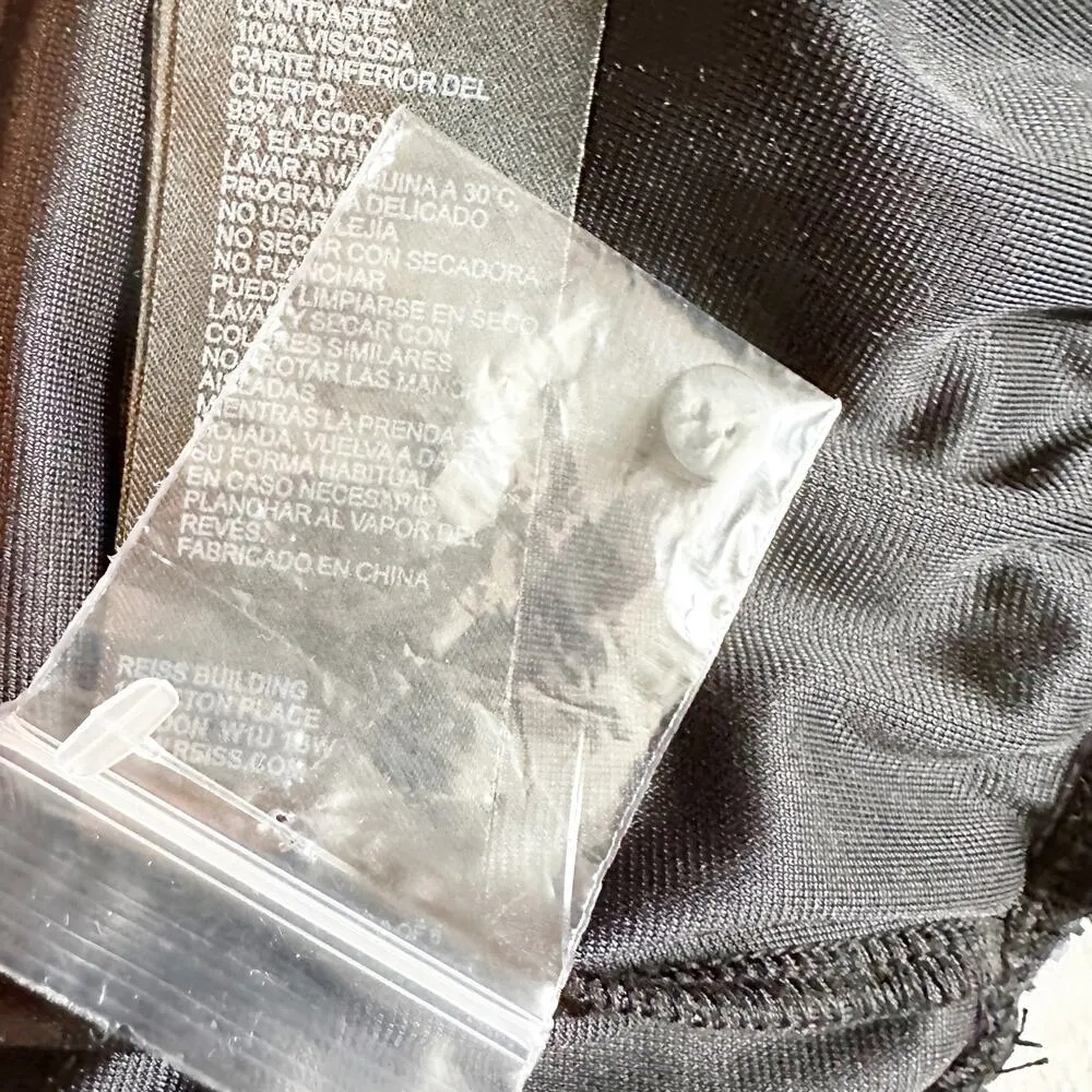 REISS Kimberley Sleeveless Velvet Bodysuit Size XS Black - Image 7