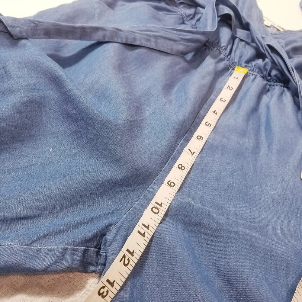 Lover's + Friends Denim Chambray Blue Belted Jumpsuit - Image 7