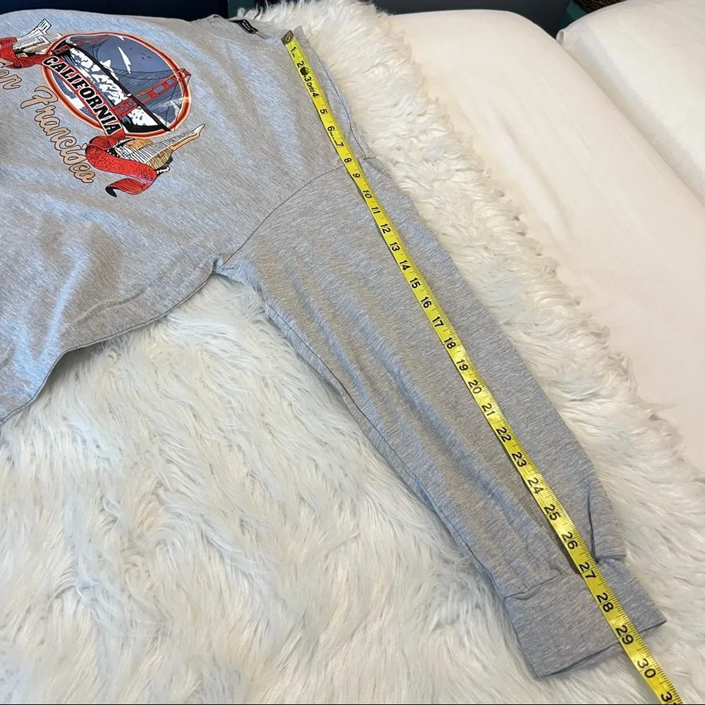 Shein San Francisco California oversized Long Sleeve Shirt - Image 6