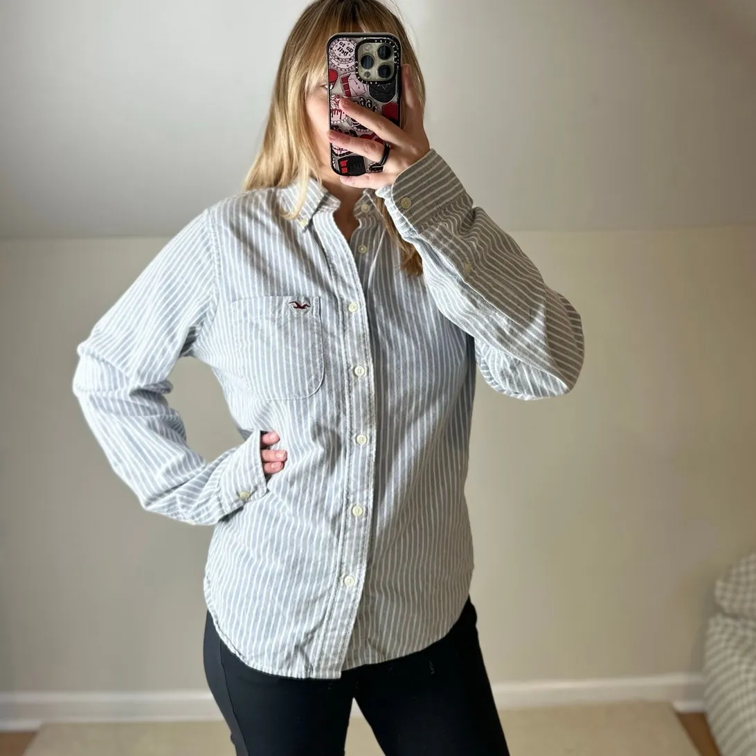 Hollister: Long Sleeve Stripe Button Down Shirt - Image 2
