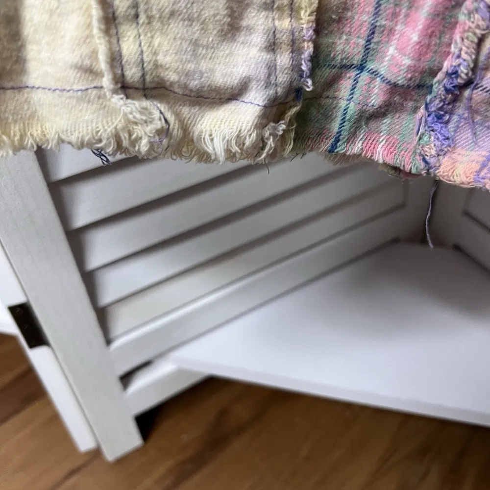 White Birch Black Label Women's Faded Pastel Short Sleeve Flannel, Fringe Size S - Image 3