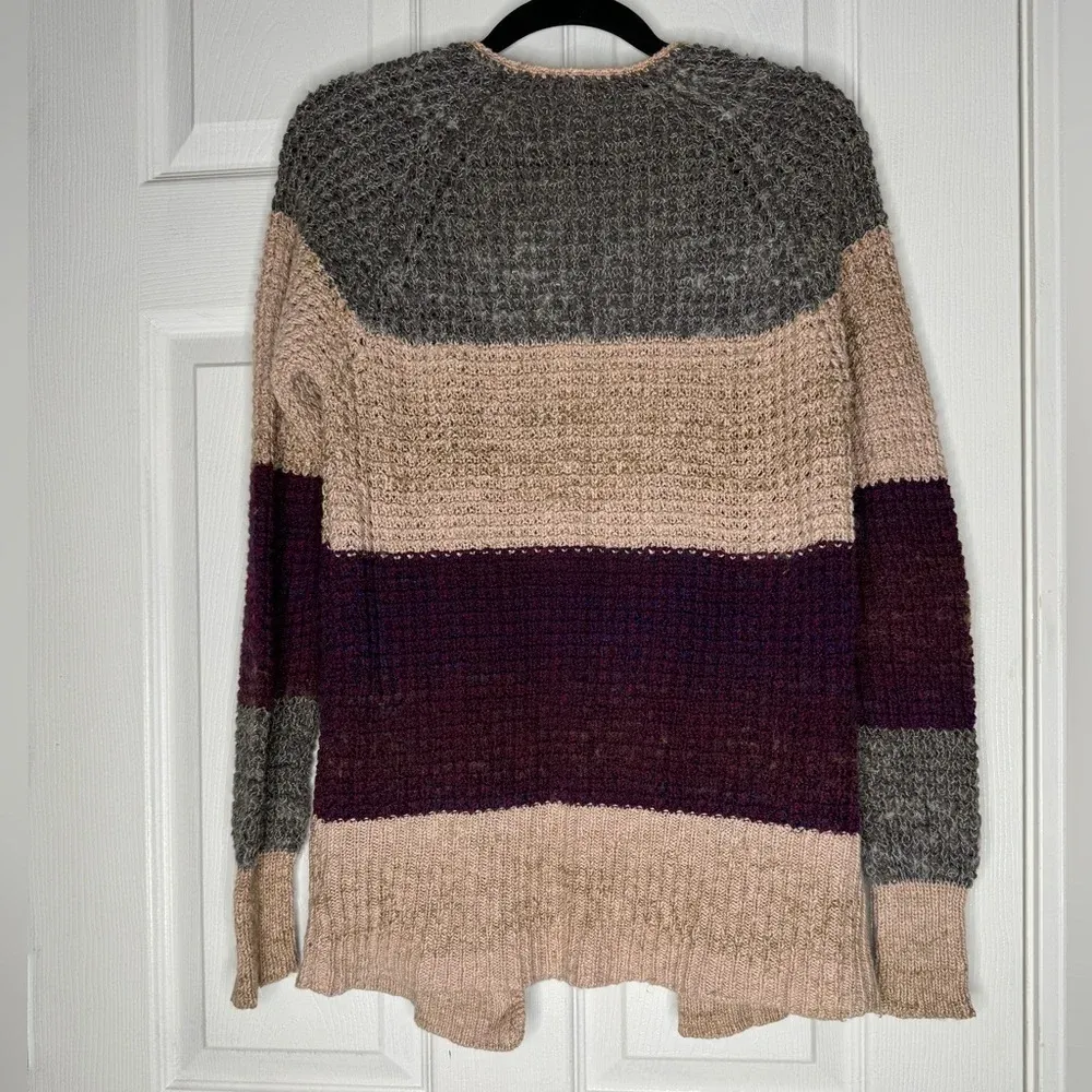FREE PEOPLE Lake Tahoe Color block Cardigan Sweater Grandma Core Size‎ S - Image 3