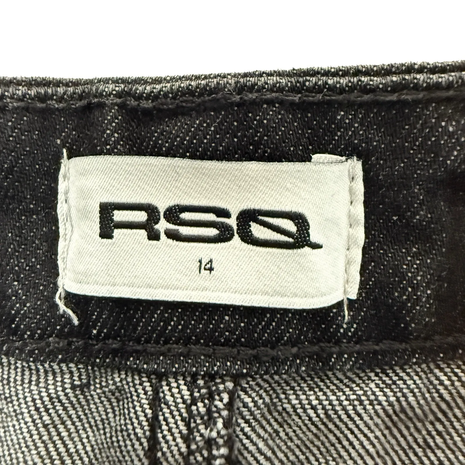 RSQ Juniors Size 14‎ Black Denim Cargo Jeans Wide Leg Utility Pockets Teen - Image 3