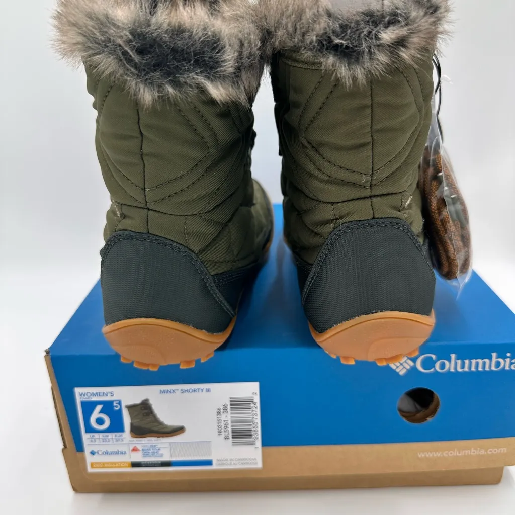 Columbia Women's Olive Quilted Winter Boots - Image 4