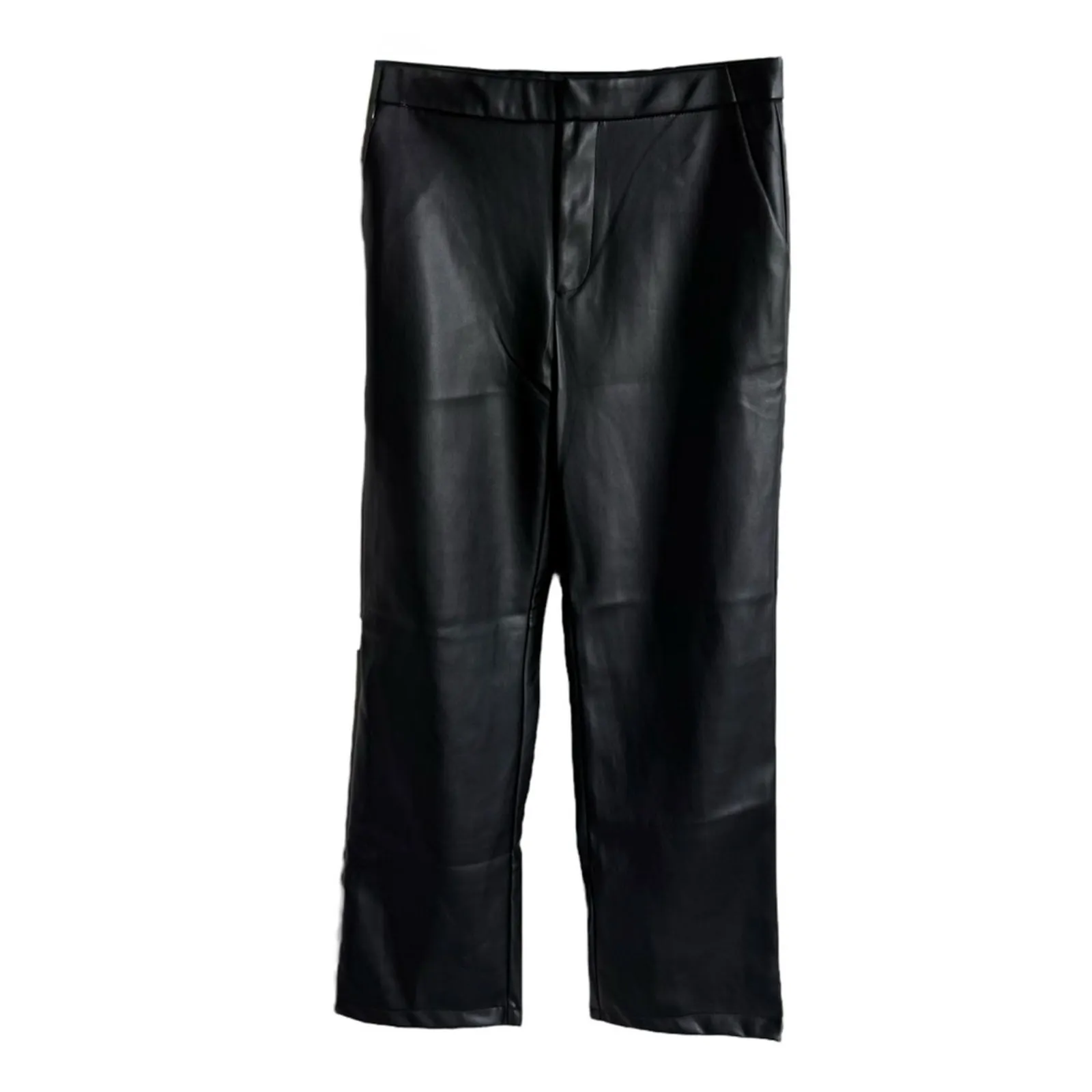 Elodie Black Faux Leather Pants‎ Women's Size Medium - Image 3
