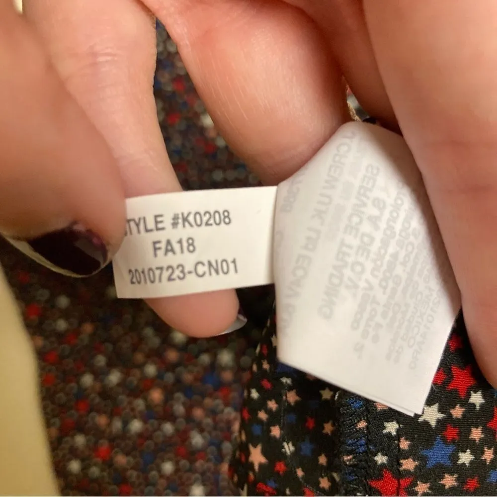 MADEWELL Silk Ruffle-Hem Wrap Top in Starry Night Size Extra Small - Image 8