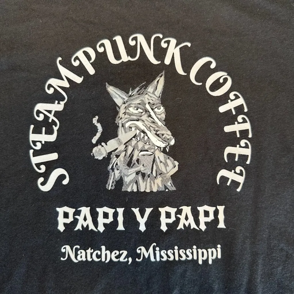 Steampunk Coffee Roasters Tee Shirt Black Size XS - Image 2