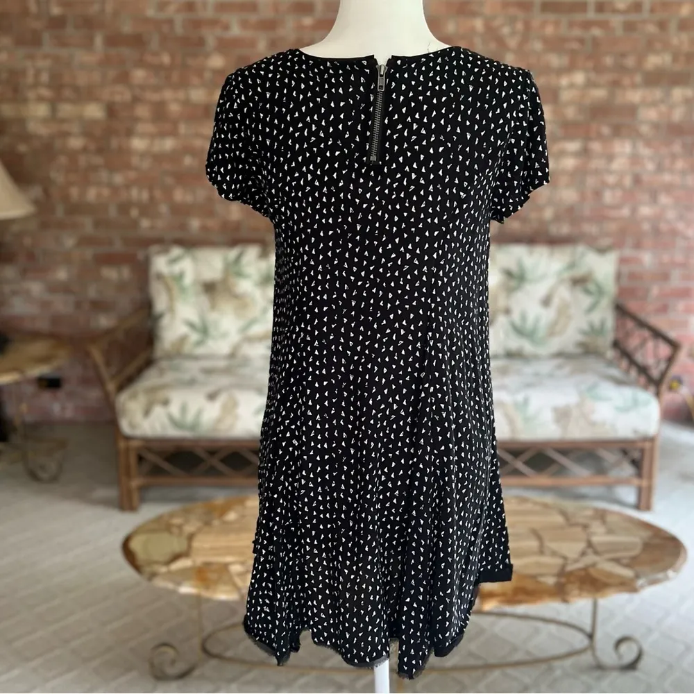 Silence + Noise Dress Polka Black Dot S (Jrs) Short Sleeve UO Mini Swing Party - Image 9