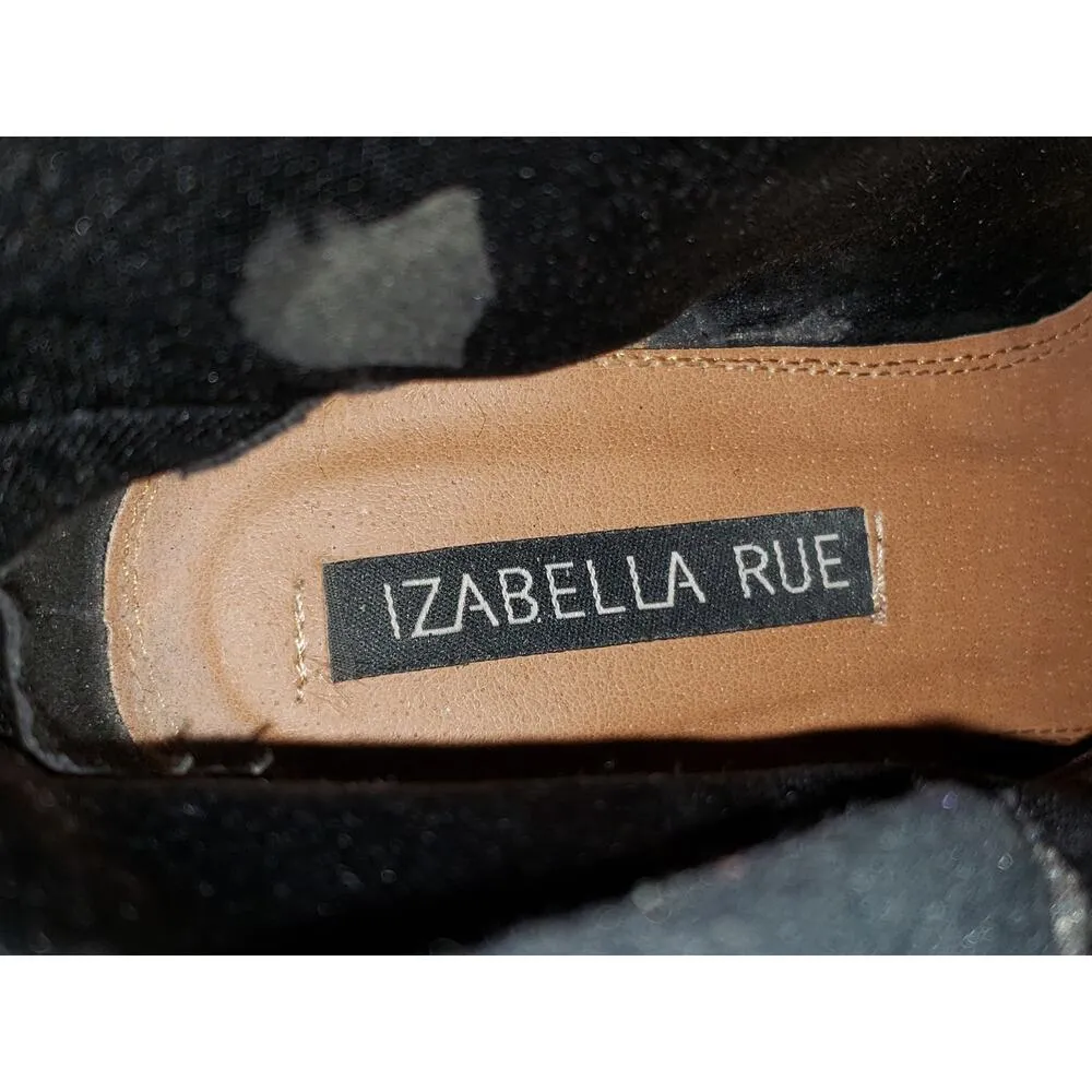 Izabella Rue Ankle Boots Womens Size 8 Black Patent Leather Block Heel Side Zip - Image 4