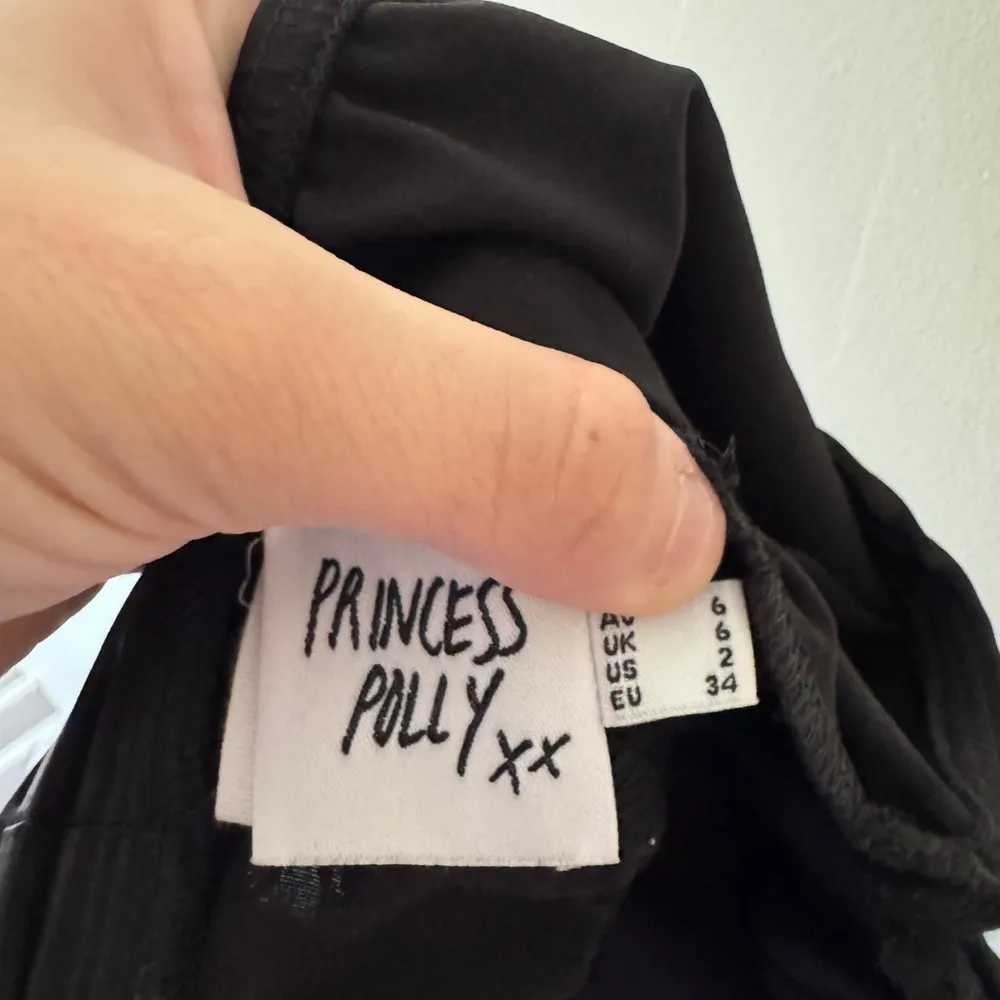 Princess Polly Black Microcrop Lace Bra Bodice Flare Bell Sleeves Top - Image 8