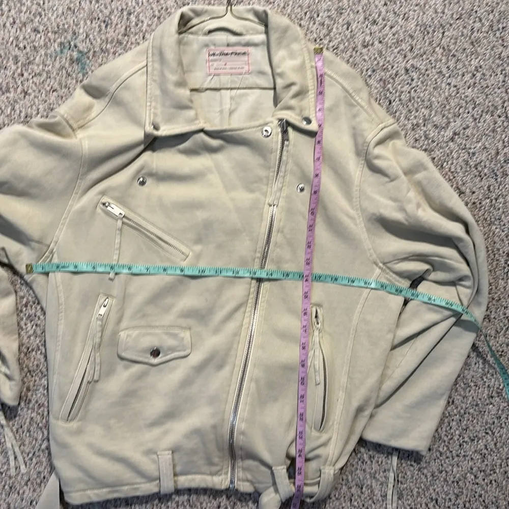 NWOT Free People We The Free Rebel Rebel Knit Moto Jacket Top Oversized Size Med - Image 14