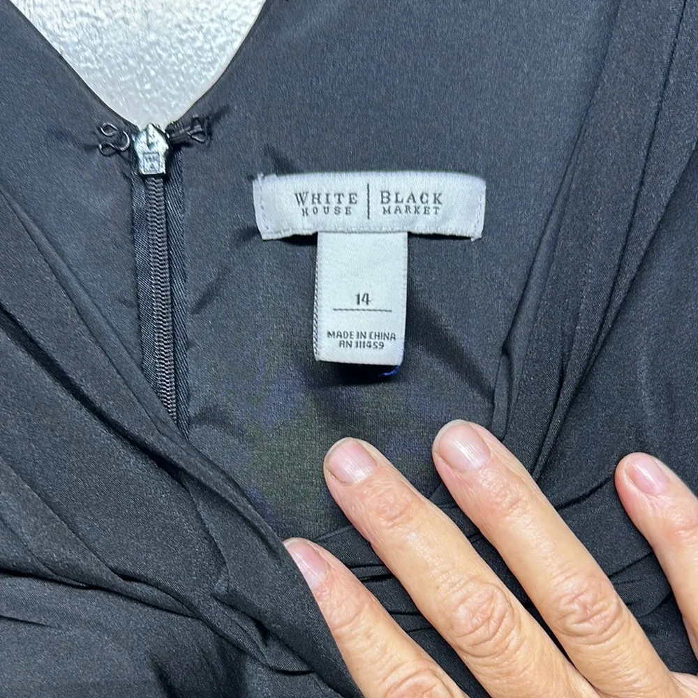 White House Black Market Black Cut-Out Sheath Midi Dress - Image 4