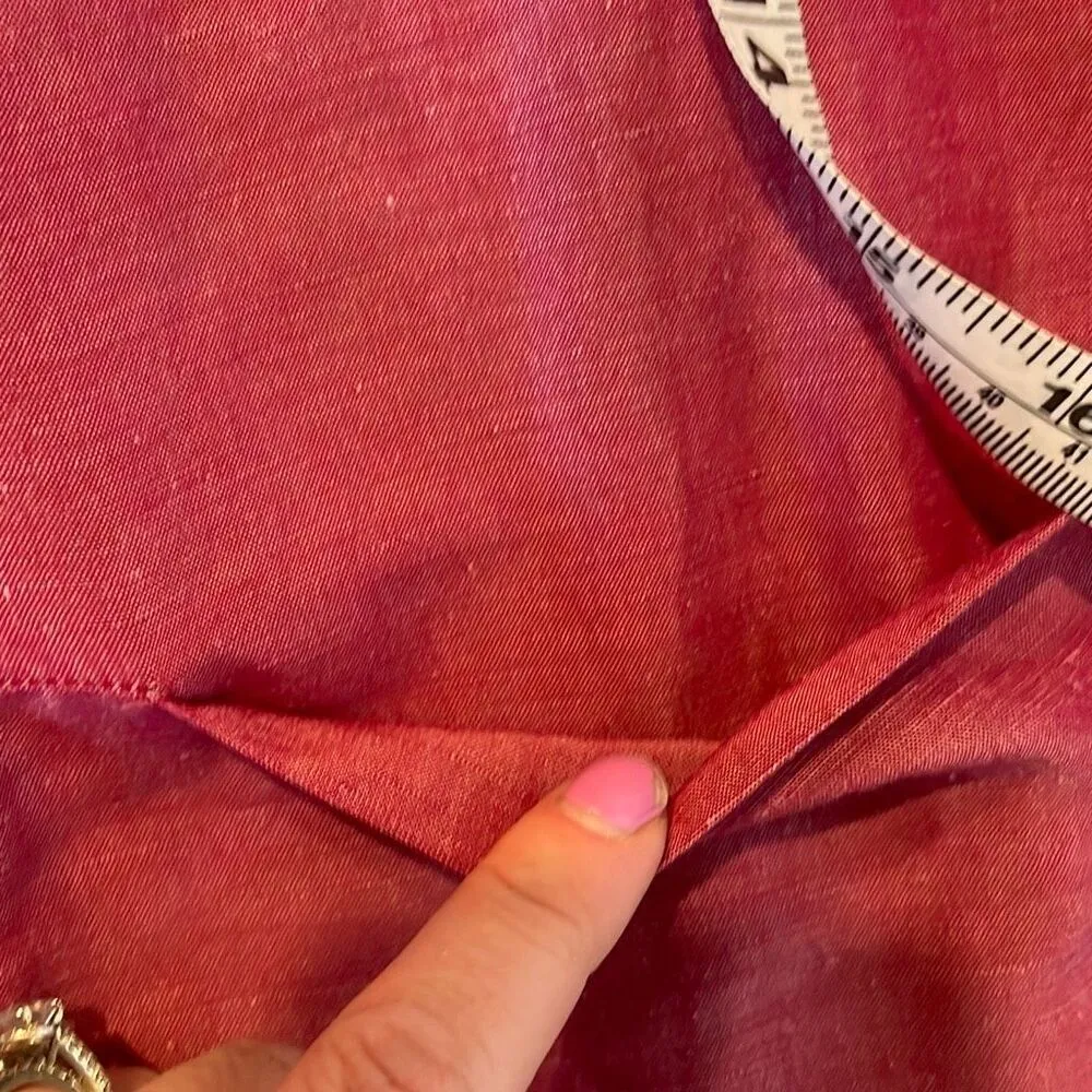 Eileen Fisher raspberry silk linen blend jacket size small - Image 8