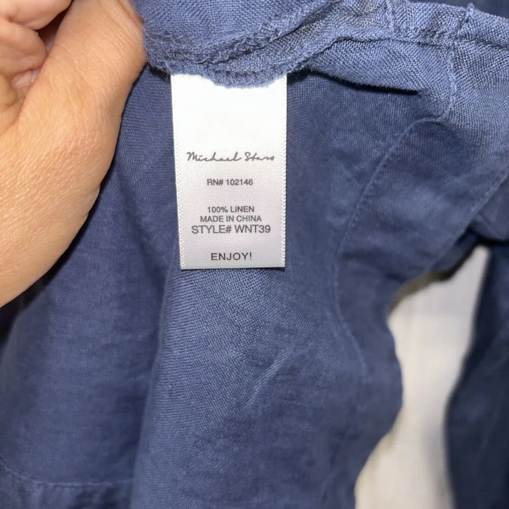 Womens Size XS Michael Stars Whitney Linen Shacket EUC - Image 3