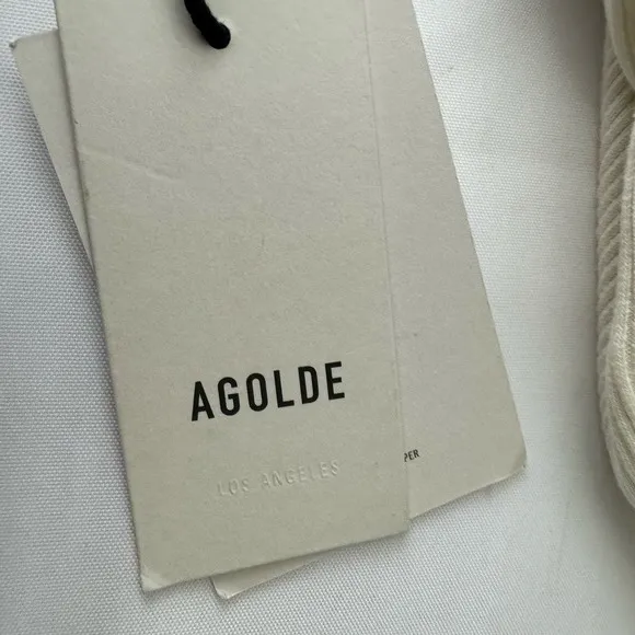 Anthropologie AGOLDE Val‎ Asymmetric Cream Tee Size M NWT - Image 15