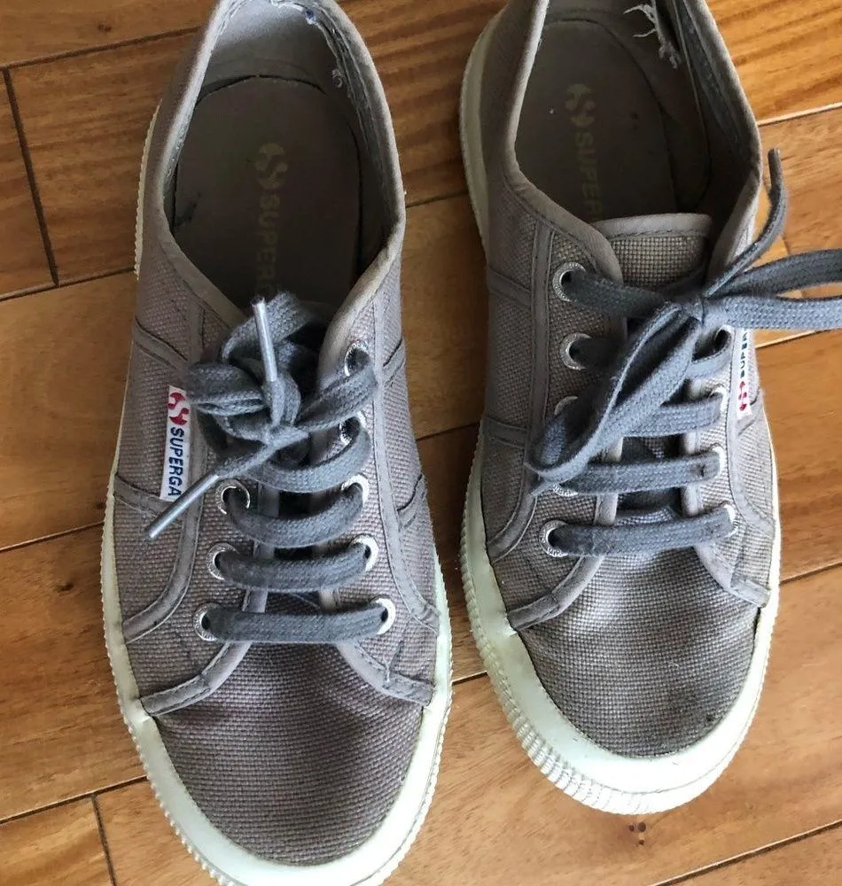 Classic Grey Superga Sneakers - Image 3