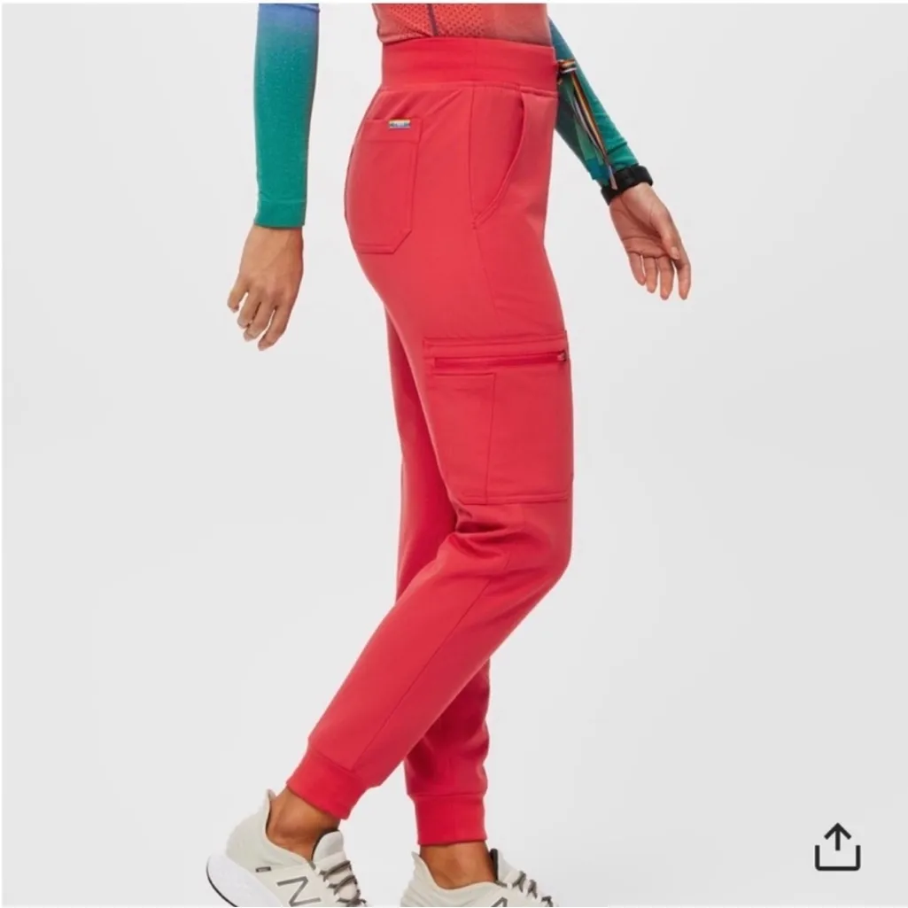 Figs Hibiscus Pride High Waisted Zamola Joggers Scrub Pants Size 4XL NWT - Image 2