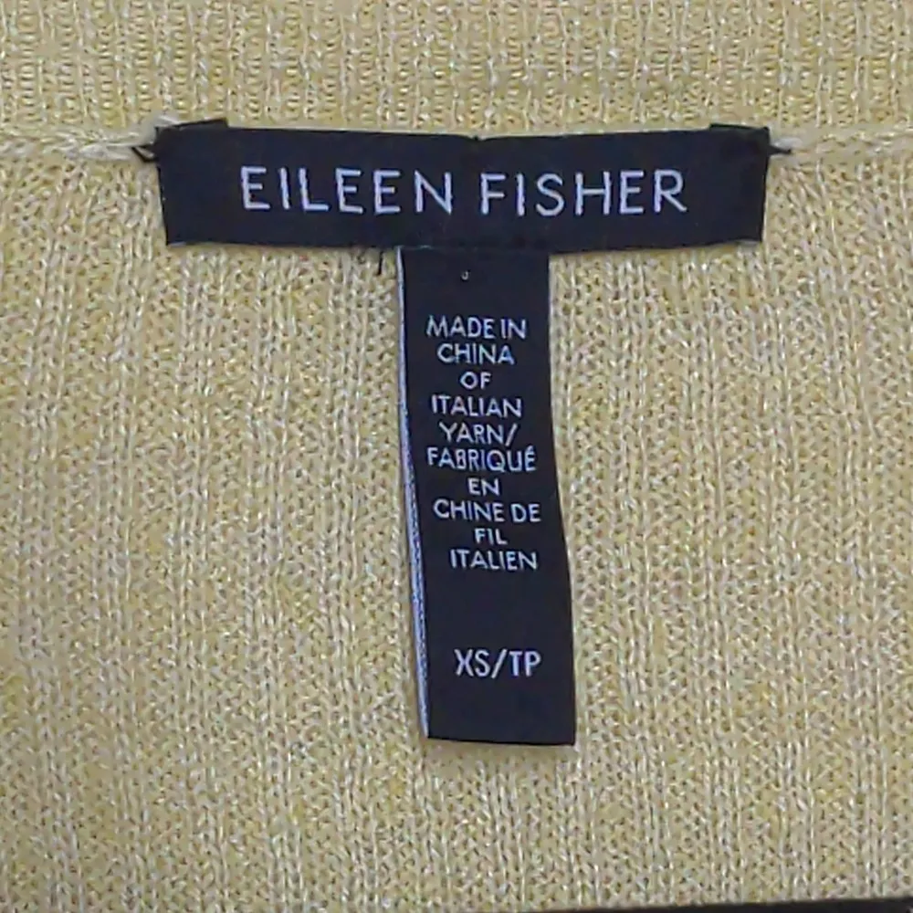Eileen Fisher Organic Linen Sweater in Pale Yellow – Size XS – EUC - Image 7