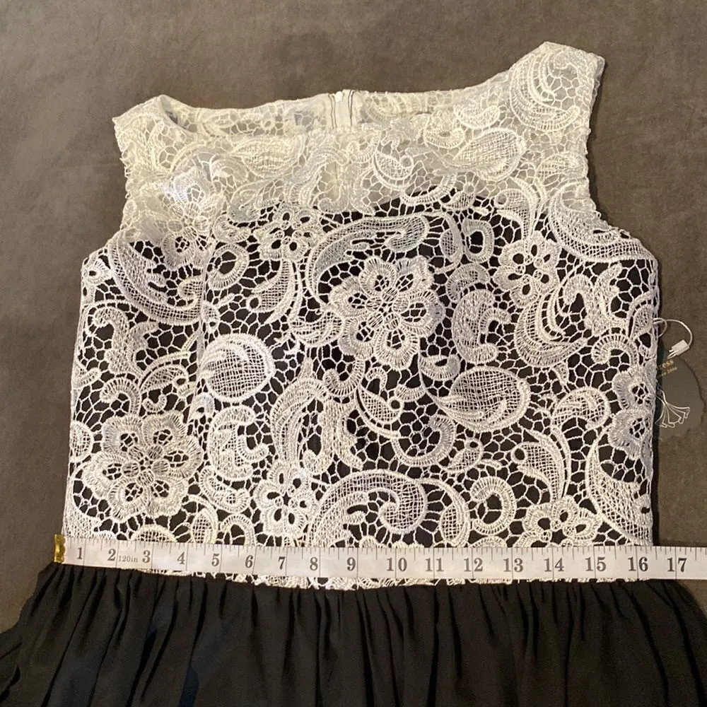 Women’s Full Length Ombré Black to Red Dress Zip Up Back Size 16 NWT - Image 7